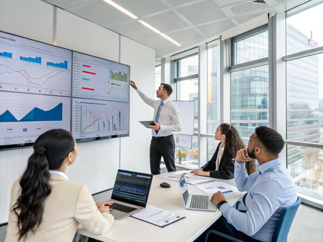 A financial analyst is presenting capital structuring options to a company's board, emphasizing growth without loss of control.